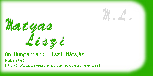 matyas liszi business card